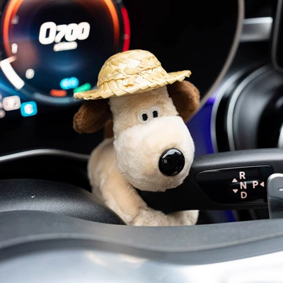 Sürətlər qutusu və əl tormozu başlıqları — Mirror Decoration Plush Toy - straw-hat-dog-huai-decoration