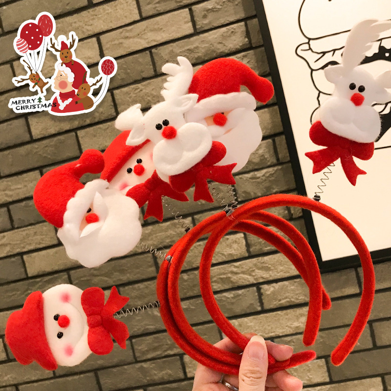 Christmas headband decorations adult children dress up toys Christmas headband elk horn headband head buckle hair accessories