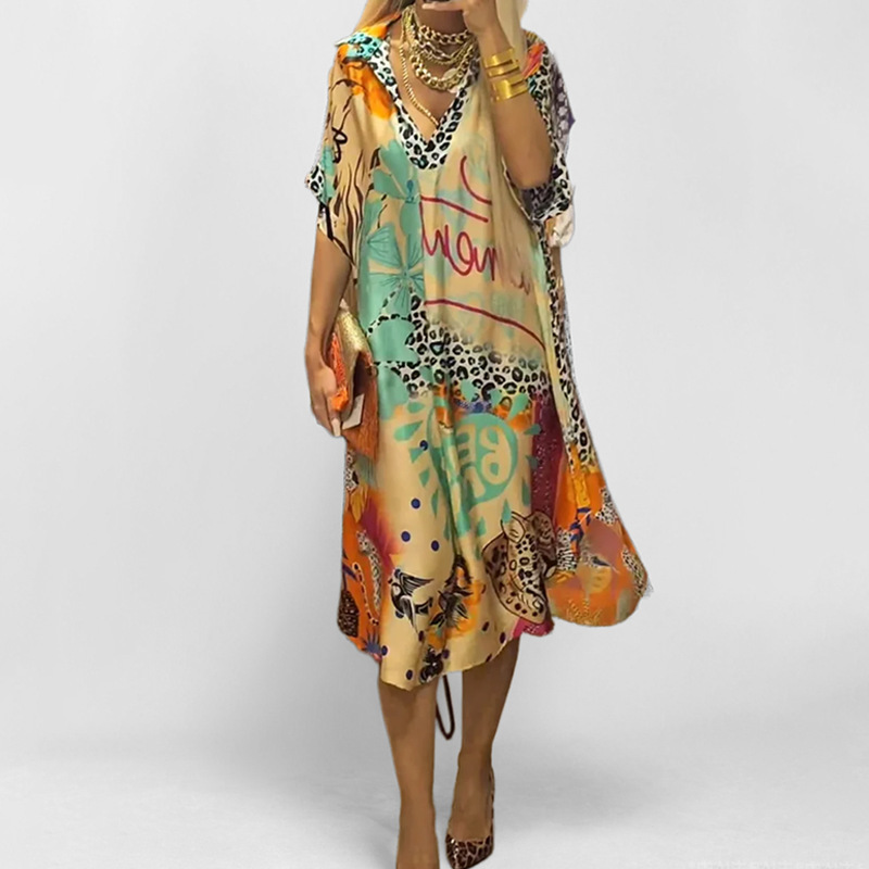 Completo gonna con stampa leopardata donna stile casual chic_voghion.com