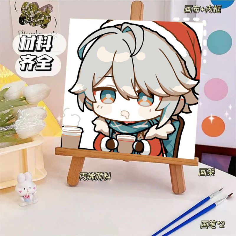 第五人格diyデジタル油絵手作り絵画塗り油絵キャラクター落書き学生掛け絵置物卸売り|undefined