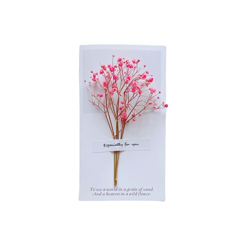 Starry Sky Dried Flower Birthday Greeting Card Creative Handmade Card Goddess Day Handwritten General Creative Greeting Card