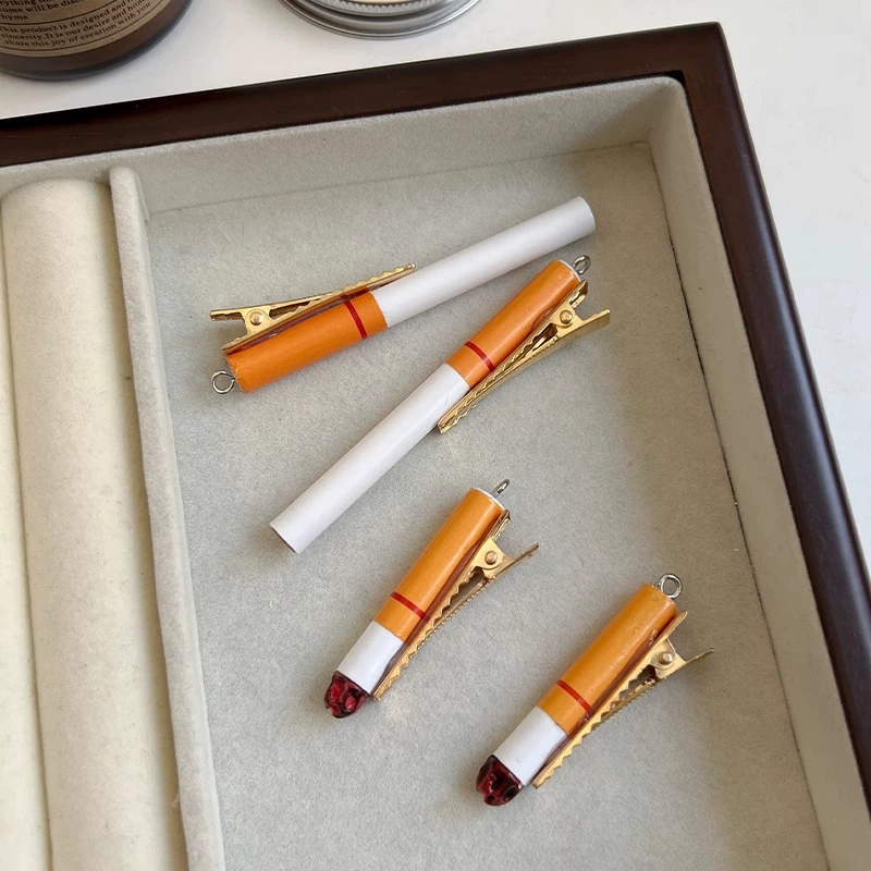 Удивительная реалистичная cigarette hair clip hot girl issuing card net red side clip female personality fun duckbill chuck jewelry jewelry