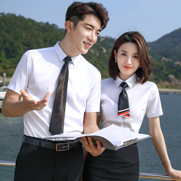 Summer fitted shirt for work for men and women