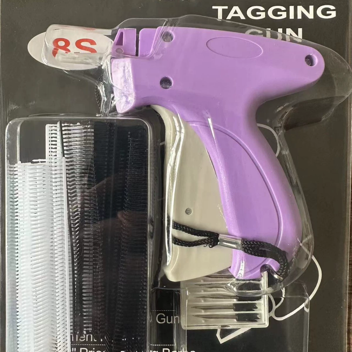 Tagging gun 9S, ABS+POM, with 1000 glue needles (8 mm) and 6 steel needles