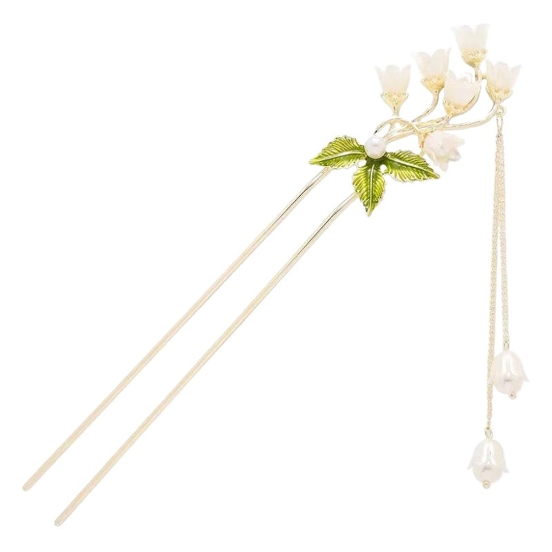 Horquilla de abanico nuevo estilo chino retro de alta gama placa de metal horquilla de pelo Hanfu cheongsam horquilla horquilla accesorios para el cabello femenino