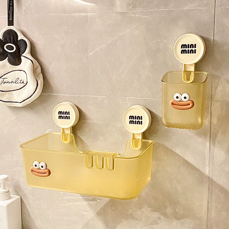  punch-free suction cup storage rack wall-mounted wall storage rack bathroom bathroom shelf bathroom washbasin