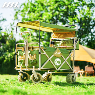 Outdoor Tent Camping Folding Bike Camp Picnic Children Pull Bike Outdoor Camping Integrated Awning Cart