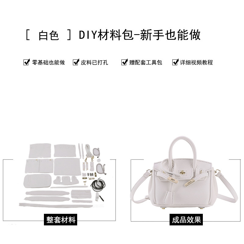 DIY textura avanzada lychee patrón bolso de las mujeres bolsa de material de moda hecha a mano hecha en casa hombro crossbody Bolsa De platino