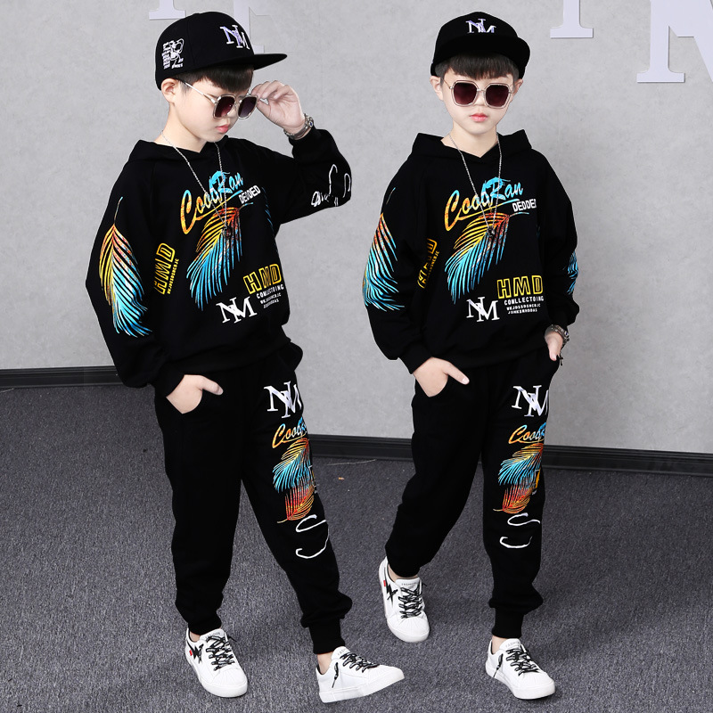 Children's Boys' Autumn Set 2023 Korean Edition New Middle Big Boys Fashion Handsome Street Dance Sports and_voghion.com