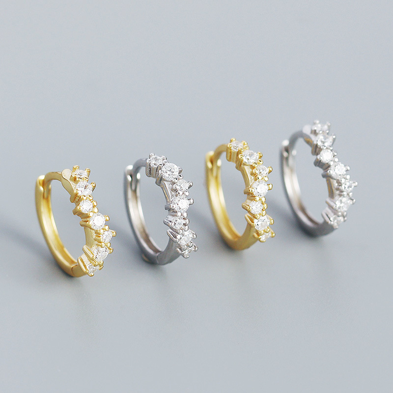 4g Weight 0.03µm Gold Plating Thickness 1 Pair 925 Sterling Silver Waves Hoop Earrings