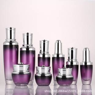 in stock Black Purple Small Black Bottle Eye Cream Bottle Essential Oil Dropper Bottle Essence Glass Bottle Cream Bottled