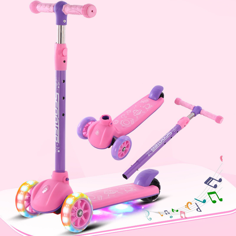 Fabricante de regalos para niños patinetes Miko plegables patinetes de pedal de rueda de flash patinetes de 1 - 6 años