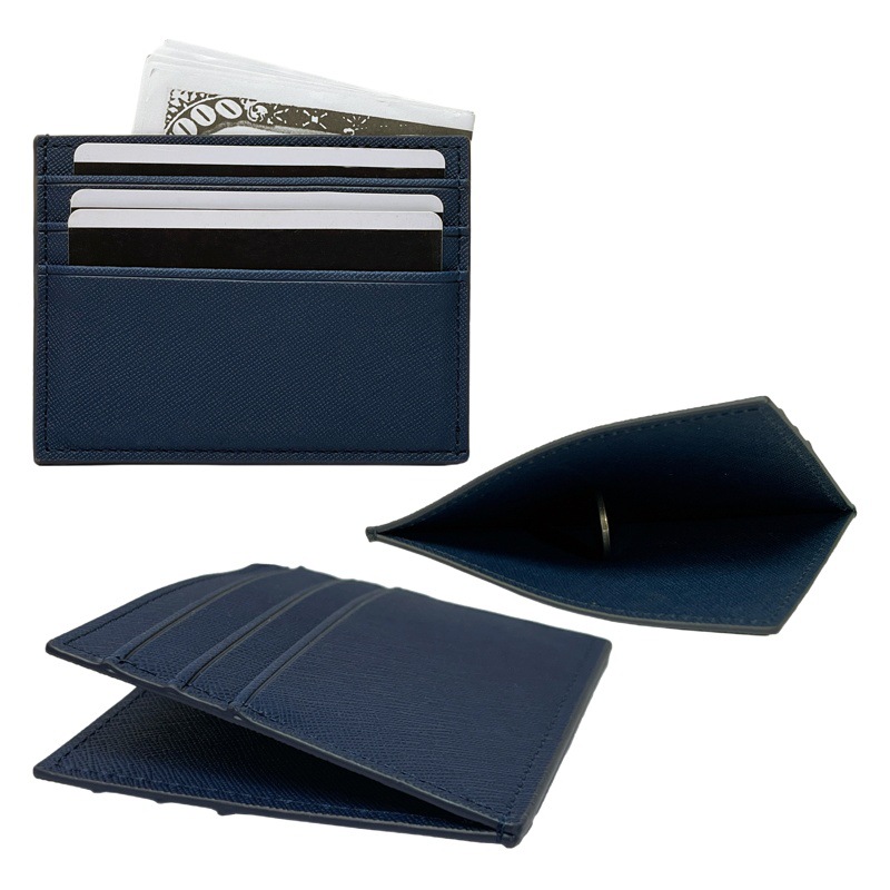 Tarjetero de Cuero PU de Doble Cara con Seis Ranuras para Tarjetas, Gran Capacidad, Portátil, Suministro Directo de Fábrica, en Existencia