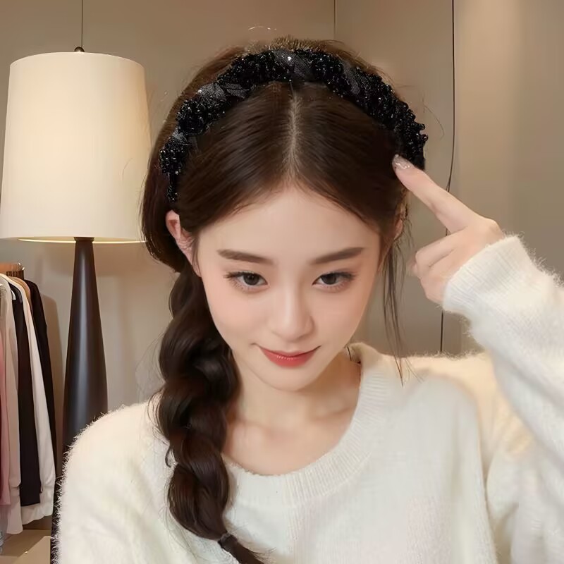 闪钻路易斯巴黎王妃发箍轻奢女款2025新款蓬松高颅顶发卡洗脸头箍|undefined