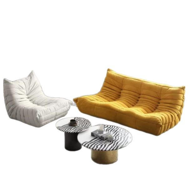 Sofá de compresión tipo oruga, sofá perezoso de forma libre, minimalista, individual/doble, sillón de ocio, sofá de tela moderno