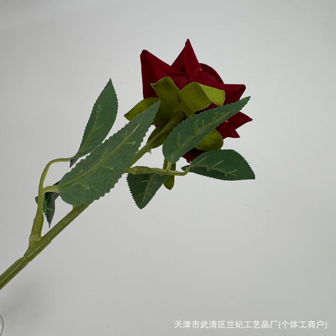 Simulación de tela de terciopelo pequeño ángulo rosa de San Valentín en el hogar hotel boda rosa decoración de pared flores de seda flores falsas