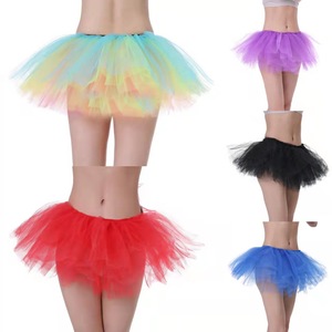 Adult sexy colorful ballet tutu skirt mesh jazz dance carnival masquerade cosplay short mini tulle skirt tulle skirt stage performance skirts for female