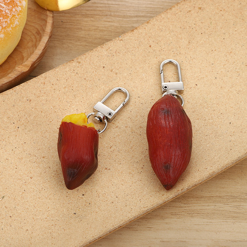 Fashion mobile phone pendant small sweet potato bag decoration food toy keychain simulation sweet potato mini sweet potato ornaments wholesale
