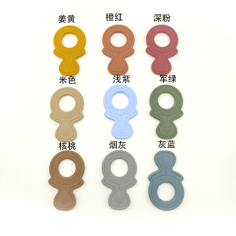 Mordedor alimentos grado lindo animal de dibujos animados serie silicona teether bebé dentición molares calmante Juguetes