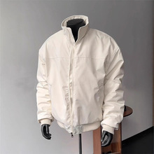 美式教练哈灵顿外套男士秋冬cleanfit立领冲锋衣飞行员夹克棒球服