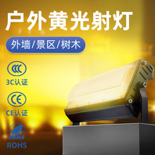 黄光洗墙灯户外防水照树灯景观射灯外墙溶洞泛光七彩led泛投光灯