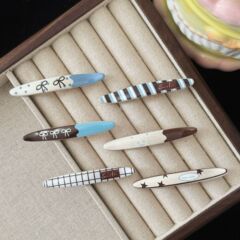 盐系少女风奶咖色领结发夹百搭简约少女侧边刘海发卡发饰批发夹子