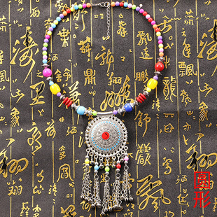 Yunnan ethnic style collar Dali Lijiang hot sale colorful headdress wearing factory wholesale necklace forehead decoration headdress