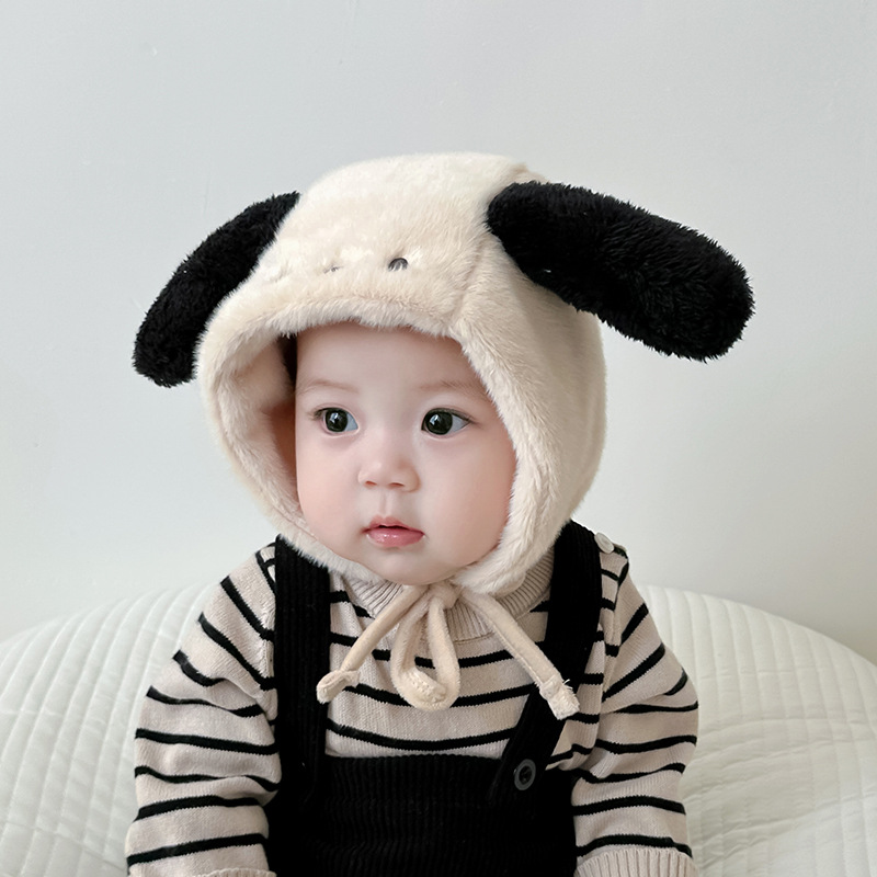Invierno de peluche gorra de oídos para bebés lindos y super-hermosos perros gruesos calientes para niños y niñas a prueba de viento gorra Thunderfeng