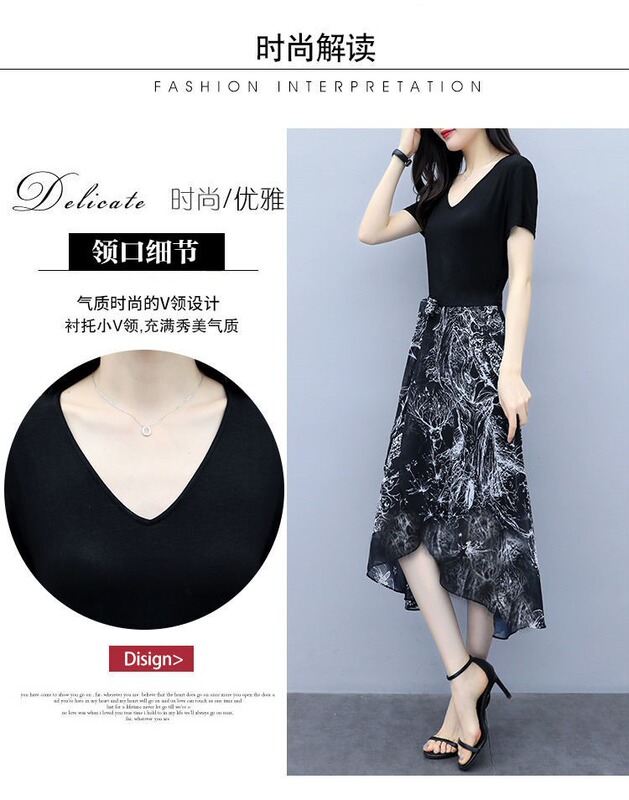 夏の婦人服の気質は腰を収めてやせている半袖のワンピースの女性が流行します。|undefined