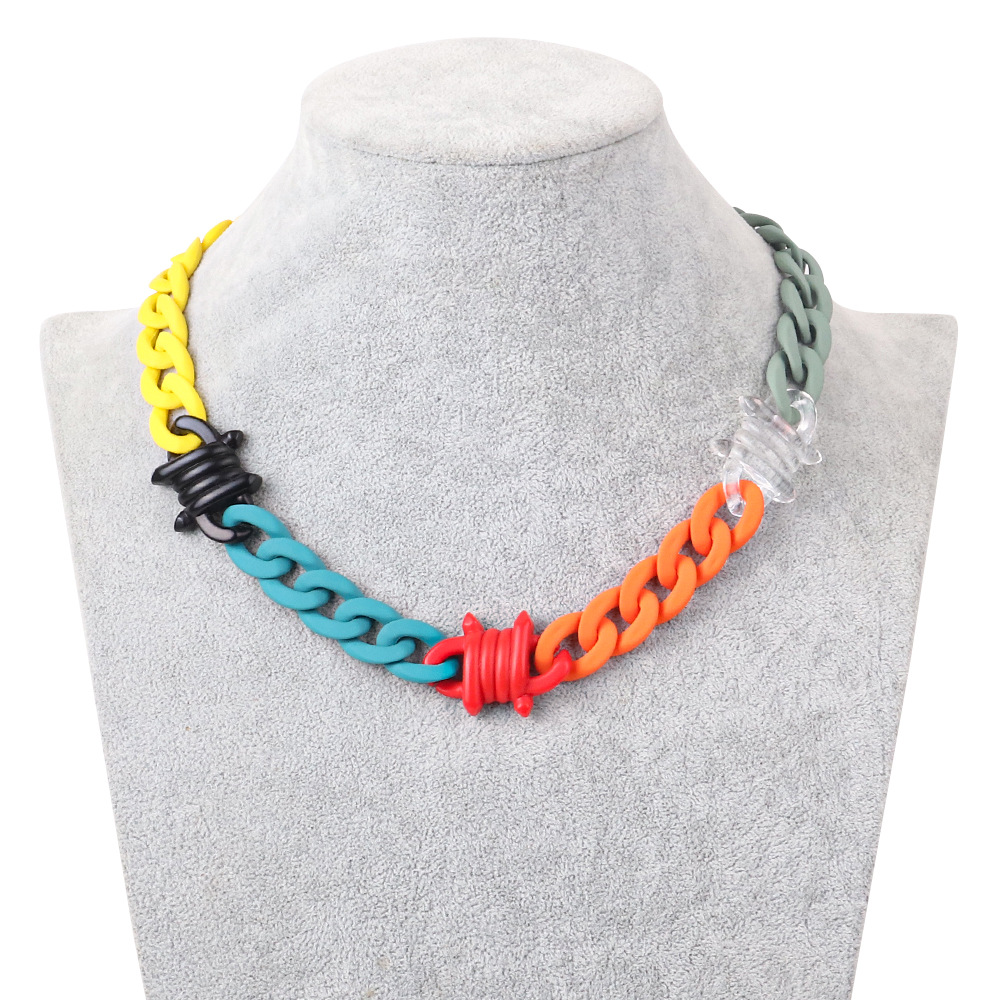 1 Piece Fashion Colorful Arylic Patchwork Unisex Choker