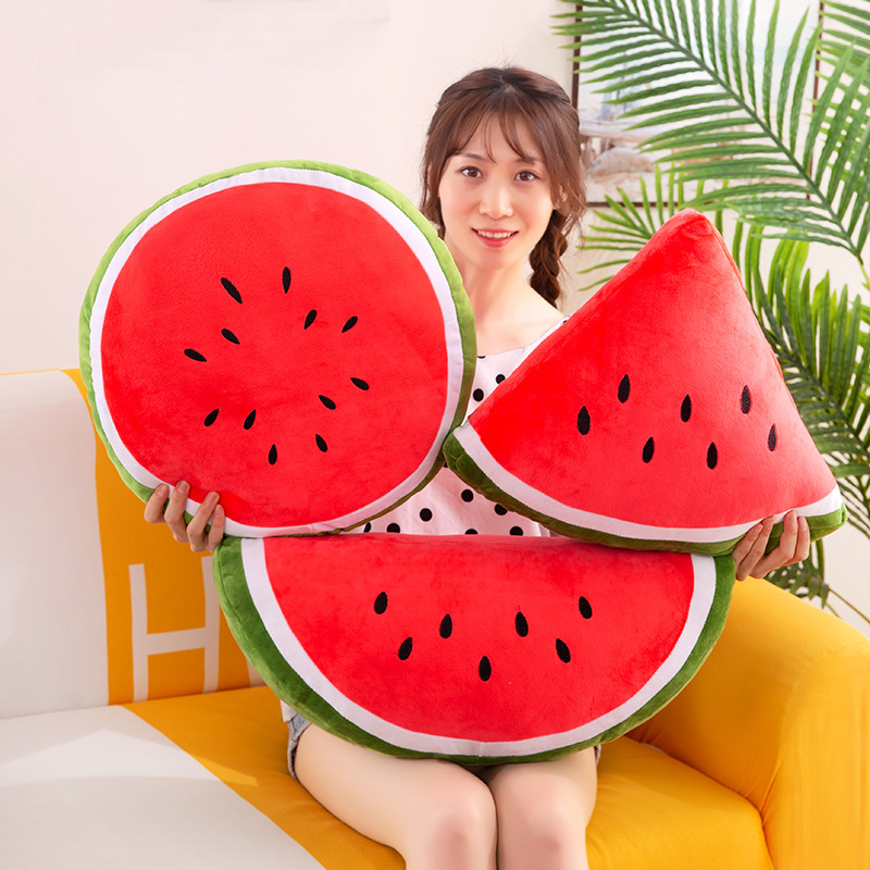 New simulation fruit pillow, watermelon cushion, plush toy, office chair sofa cushion, stuffed doll