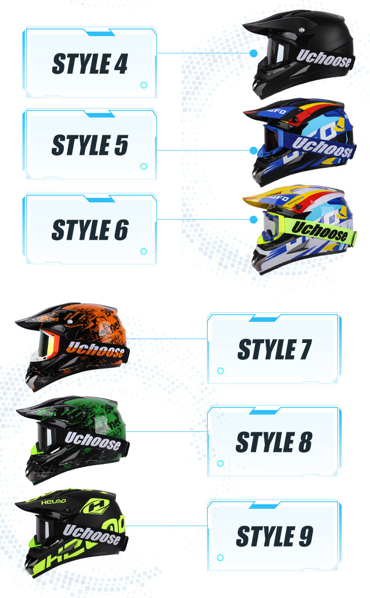 Motorcycle Off-Road Helmet for Men and Women, Small and Lightweight, Abs, All-Season Full-Cover Mountain Racing Breathable Riding Protection