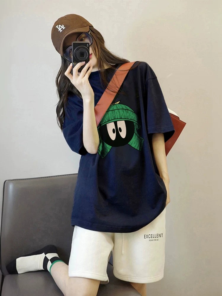This Year's Trendy T-Shirts, Short-Sleeved, New Styles for Men and Women, Summer Large Size Loose Cotton T-Shirts, Versatile Half-Sleeved Tops, Trendy