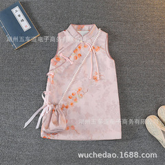 女童古风汉服宝宝2025新款洋气新中式春秋中长款儿童中国风旗袍潮