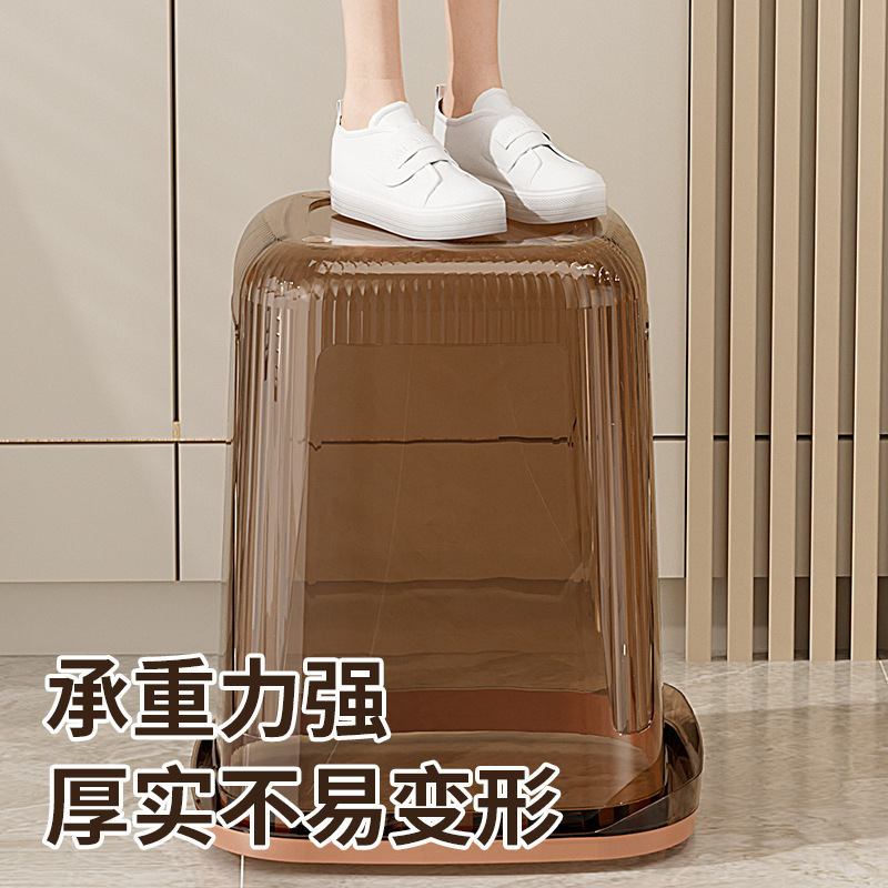 新型大容量トイレキッチントイレ透明メーカー寝室プラスチック家庭用ゴミ箱高颜値客間|undefined