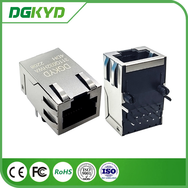 Gigabit Ethernet Filter 10P8C Modular Network InterfaCe RJ45 Without Light with Shield DGKYD Gigabit Ethernet Filter 10P8C Modular Network InterfaCe RJ45 Without Light with Shield DGKYD