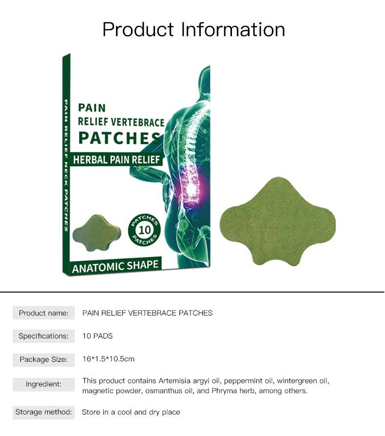 Mugwort Waist Patch Herbal Body Patches for Lumbar Support 10 Patches per Box in use