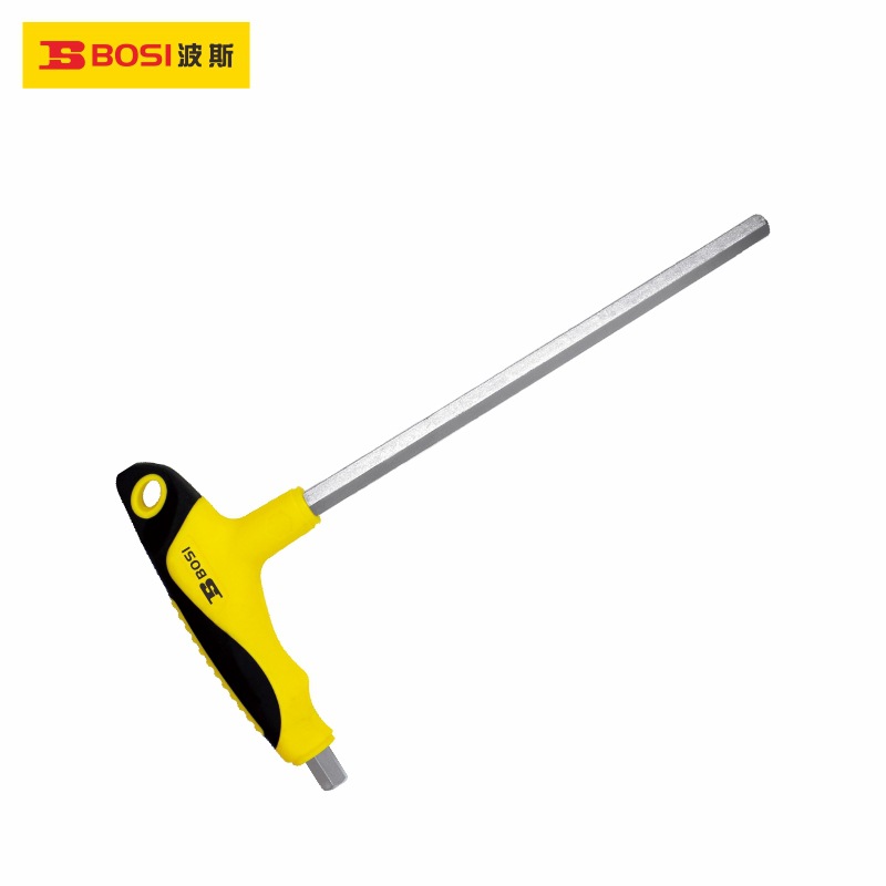 波斯工具 双色柄T型平头内六角扳手2-10mm