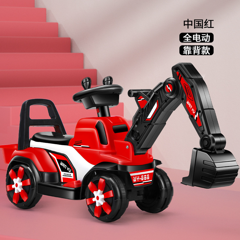 Excavadora coche de ingeniería de juguetes para niños 1 - 5 años de edad puede montar excavadora eléctrica coche eléctrico