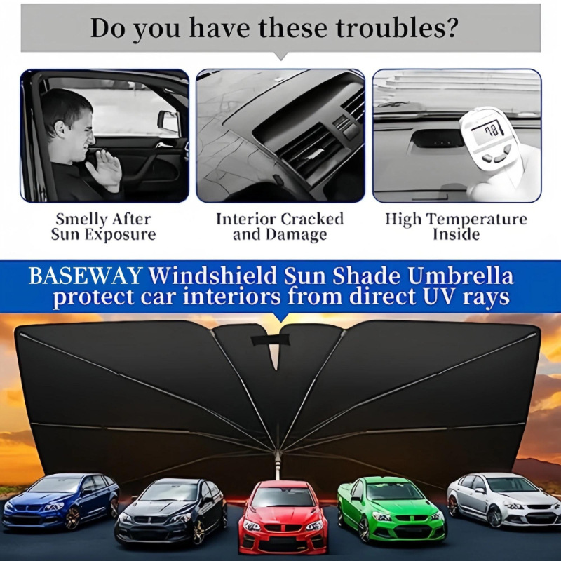 Summer Car Sunshade Pull-Tab Convenient Car-Mounted Front Sunshade Sun Protection and Heat Insulation Car Sunshade Curtain Wholesale