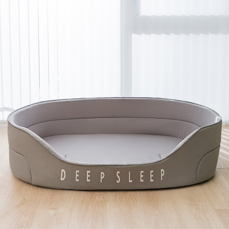 Perrera sueño profundo esponja nido cuatro estaciones universal verano fresco nido perro cama mediano perro grande golden retriever mascota nido estera
