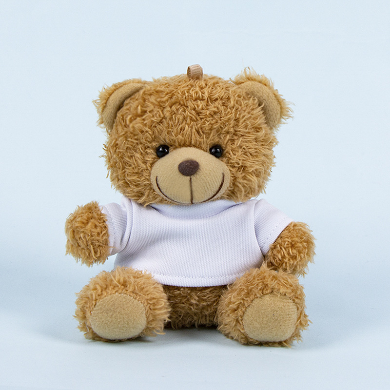 Lindo osito llavero colgante regalo creativo muñecas de peluche vestidas osito de peluche colgante de mochilas escolares para parejas