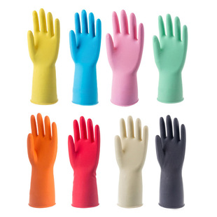 Household Cleaning Latex Gloves Washing Dish Kitchen Waterproof Brush Dish Household Washing Clothes Rubber Gloves