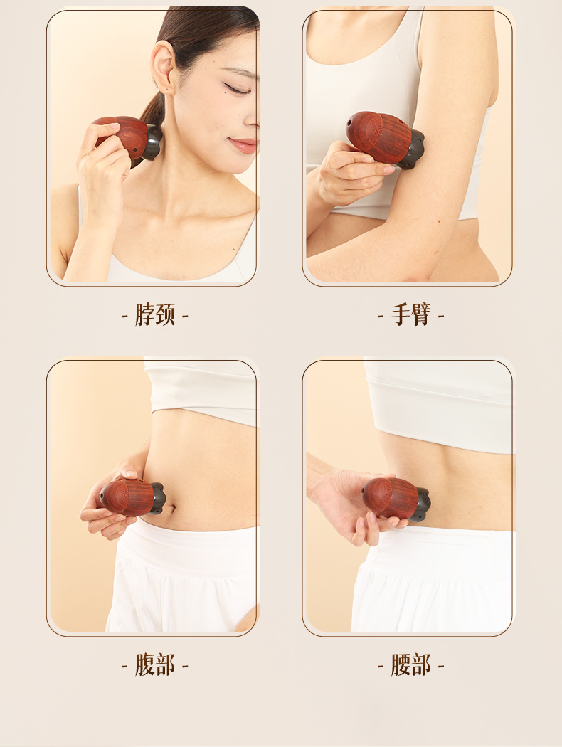Bian Stone Facial Moxibustion Cup Portable Warm Therapy Tool with Guasha Edge for Home Beauty Care 200g in use