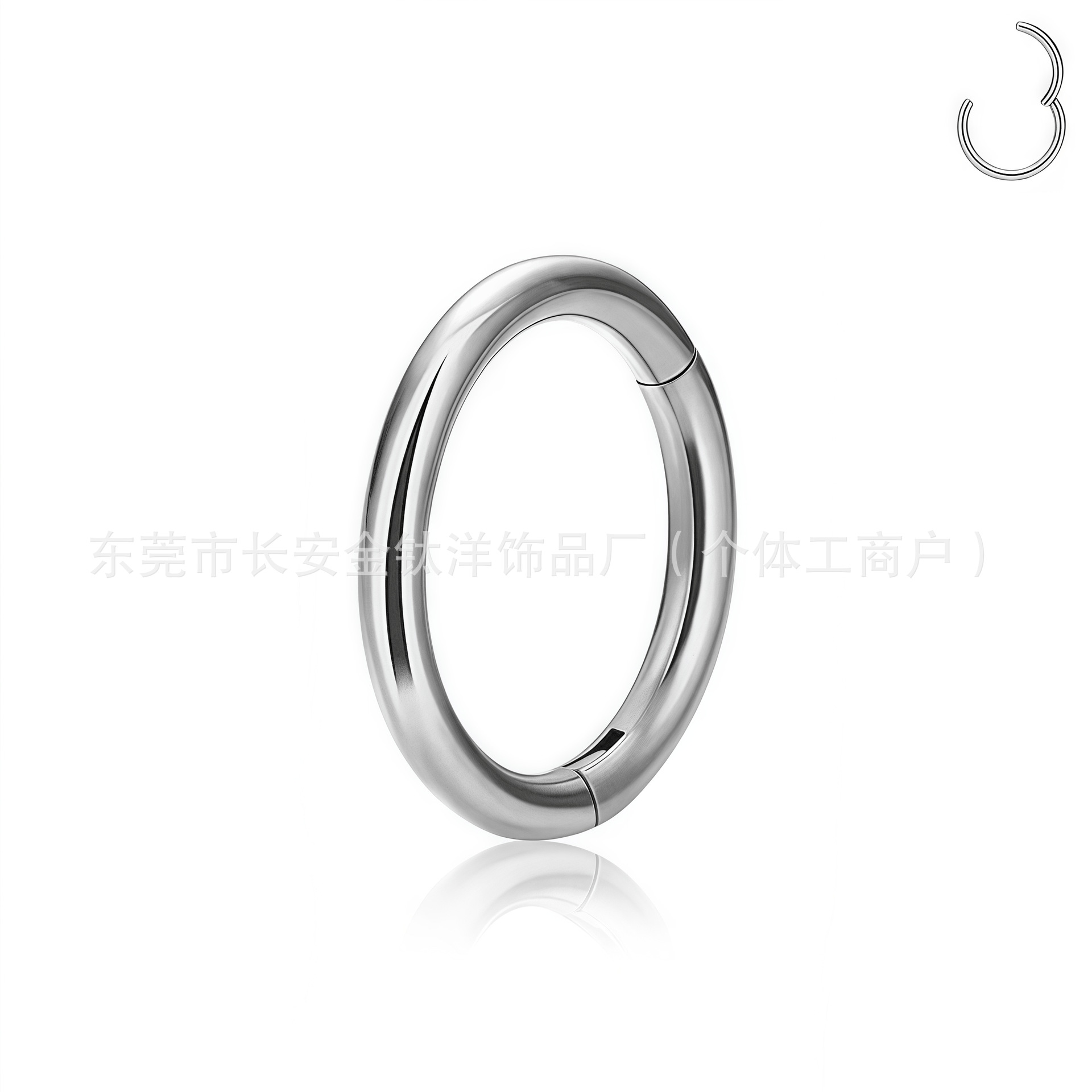 G23 Titanium Seamless Nose Ring Closed Hoop Earring F136 Titanium Alloy Piercing Jewelry detail image 7