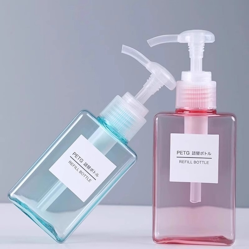 トラベルスキンケア用品詰め替えボトル プッシュ式シャワージェル 手指消毒剤 出張用携帯ローションボトル 洗顔料泡立てボトル|undefined