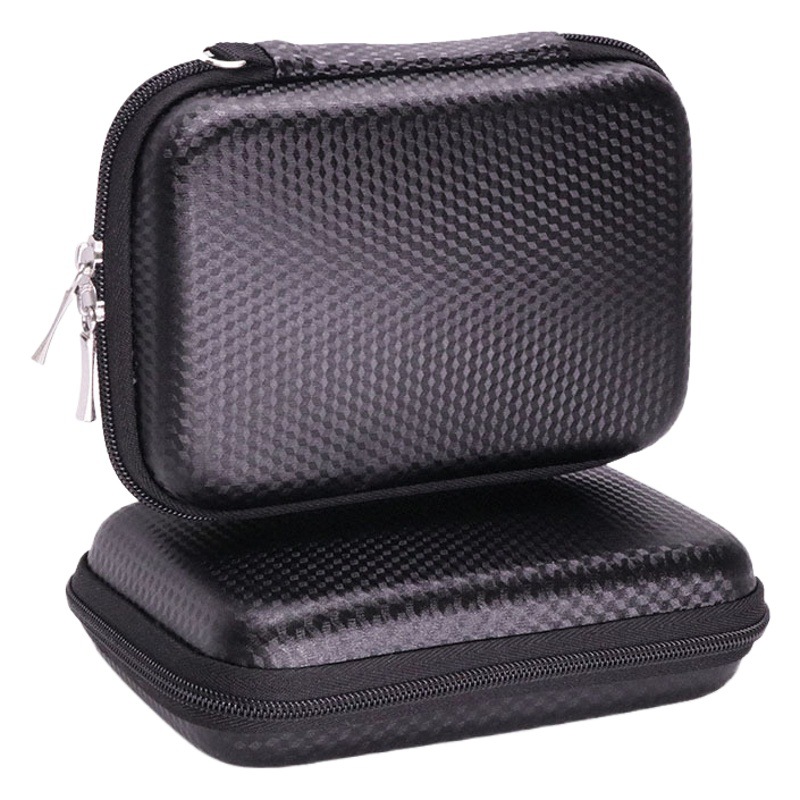 En stock caja de almacenamiento de disco duro de 2,5 pulgadas Eva bolsa de disco duro móvil Eva bolsa de almacenamiento de energía de cáscara dura caja de cremallera cuadrada