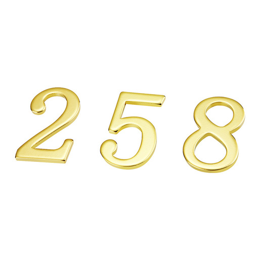 [Metal solid digital house number with magnet] Home number plate single number hotel villa signage