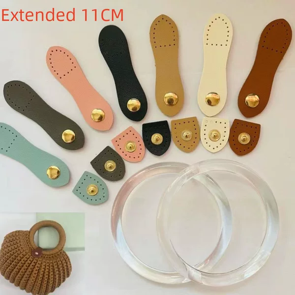 Hand-Woven Bag Accessories Leather Buckle Leather Snap Button DIY Leather Buckle Ring Buckle Shell Bag Decorative Buckle