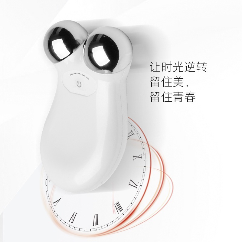 Portable Universal Beauty Device Roller-Type Microcurrent Electric Massager for Lifting and Firming Ems Microcurrent